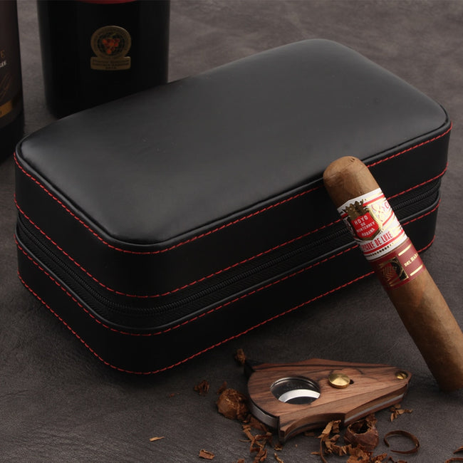 Leather Cigar Case Set