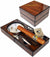 New 1 set Cuban cigar ashtray, solid wooden Box stainless steel ashtray + Cigar Punch+Cutter+Holder portable Foldable